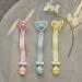 Elodie Details Pacifier Chain 2 Pack - Scandinavian Design for Baby Boys & Girls | Fabric & Wood Clip | Universal Silicone Ring | Autumn Rose & Candy Pink - Buy Online on GoSupps.com