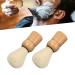 Professional Mini Shaving Brushes for Men - 2 Pack with Wooden Handle | Ideal for Shaving Cream & Hairdressing - Buy Online on GoSupps.com