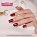 Danni & Toni Sultry Cinder Half-Hardened Gel Nail Films - Burgundy Scarlet Red Nail Wraps for Women | Perfect Gift | 28 Stickers - Buy Online on GoSupps.com