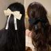 Rywicle Hair Clips Bow 2 Pack - Satin French Barrette for Women Girls - White Black - Buy Online on GoSupps.com