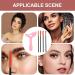 Fovolat Silicone Mascara Stencil Stencil Template Silicone Applicator Shield Ergonomic Handle Makeup Aid Tool for Dating Daily Use Night Out Pink + Eyelash Brush - Buy Online on GoSupps.com