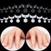 1000 Pieces Short French Style Nails Tips False Acrylic Half Cover Nail Tips Nail Extension Tool for DIY Nail Salons Art  Transparent and White