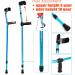 Forearm Crutches for Adults Aluminum Forearm Crutches Crutches for Walking Aluminum Forearm Crutches ABS Strong and Sturdy A Fashionable Bathing in Sunlight - Buy Online on GoSupps.com