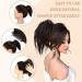 PORSMEER Claw Clip Ponytail Hair Extension - Short Black 10 inch Tousled Updo Bun for Women - Buy Online on GoSupps.com