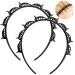 Bangs Hairstyle Hairpin 2 PCs hairstyle help hair ripe with clips hairpins hairdressing headband hair holder hair jewelry hair band hair band with clips twist clip headband black 2