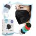 Virshields FFP2 Mundsprung Mask - PFE 94% VFE 99.99% EN 149: 2001+A1: 2009 5 layers 10-2000 pieces filtering made in EU choice of color - breathing protection mask protective mask half mask 1 piece (10 pack)Black