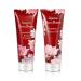 Shower Gel and Body Cream  Vital Luxury 8 FL OZ Japanese Cherry Blossom Scented Organic Travel Moisturizing Gift Set  Includes and Cream and Organic Body Wash for Men and Women