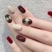 Vatocu Christmas False Nails - Short Red Press on Nails with Snowflakes, Elk, and Snowman Design (24pcs) - Perfect for Women and Girls - Buy Online on GoSupps.com