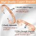 Cigmag 9X Lymphatic Drainage Copper Magnetic Bracelet for Women - Rose Gold Flower Pattern | Adjustable Ultra Strength Magnet - Gift Box Included - Buy Online on GoSupps.com