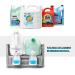 HOMKO Wooden Laundry Detergent Storage Organizer - Farmhouse Cup Holder for 2PC Detergent & Fabric Softener - Stylish Laundry Room Accessories in Grey - Buy Online on GoSupps.com