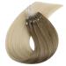 Ugeat Real Hair Microring Extensions - Ombre 60cm | Light Brown to White Blonde | 50g 1g Hair Highlights - Buy Online on GoSupps.com