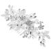 Beaupretty Rhinestone Tuck Comb Gem Side Combs French Side Comb Leaf Bridal Headpieces Bridal Hair Pins Pearl Bridal Hair Accessories Weeding Bride Hair Accessories Bridal Hair Comb Metal