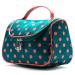 Yeiotsy Polka Dot Cosmetic Bag Toiletry Bag Organizer Travel Bag for Women Sea Blue