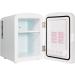 Portable Mini Fridge with Cold & Heat Functions, 4L Capacity, Mirror Door, LED - White | Home & Car Adapters | Ideal for Cosmetics, Skincare, Fresh Food, Soda - Buy Online on GoSupps.com
