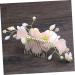 Housoutil Bridal Hair Comb Rhinestone Hair Side Comb Wedding Hair Accessories Flower Headpiece for Women Flower Hair Comb Hair Clips Bride Conch Wedding Flowers Pink Silk Cloth - Buy Online on GoSupps.com