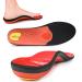 Orthotic Insoles Arch Support Full Length Inserts Metatarsal Pinnacle Plus for Flat Feet Metatarsalgia Plantar Fasciitis Heel Pain Big Toe Pain Forefoot Pain(Size:UK-5 Length:9.44" Red) UK-5-24CM--9.44" Red