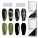 Aokitec 2 Colors Cat Eye Gel Nail Polish 9D Nail Gel Polish Magnetic Nail Polish Nail Varnish UV LED Gel Nail Polish for Salon Home DIY Nails Art 0.54 Fl Oz (Pack of 1) Green & Yellow