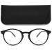 MAGIMODAC Women Computer Reading Class Blue Filter Light around Oval Reading Brille Computer Glasses With P and Symposely Reading Aid Show Aid Hell Black 2.5 Dioptries