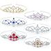 Hicarer 6 Pieces Girls Crown Tiara Rhinestone Crown Colorful Crystal Tiara Rhinestone Princess Crystal Headband Crown Headband for Little Girls Wedding Princess Birthday Crown Party