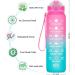 ELYPHINE 32oz Motivational Water Bottle with Straw, Time Marker, Leakproof Design - BPA Free Tritan Material for Fitness and Sports - Eglantine - Buy Online on GoSupps.com