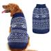 HOMIMP Dog Sweater Argyle - Warm Sweater Winter Clothes Puppy Soft Coat Ugly Dog Sweater for Small Medium and Large Dogs Pet Clothing Boy Girl (Medium Blue) M Bule