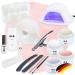 ND24 NAILDESIGN-Geln gel Starter Set with LED detection gel assembly gel French gel sealing gel LED lamp & accessories-16-piece complete set for beginners-LED GELE MADE in Germany & Vegan