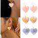 Buy Feyley Earrings - 3 Pairs Korean Fashion Minimalist Hook Vintage Y2K Peach Heart Party Jewelry for Women & Girls - Buy Online on GoSupps.com