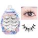 Manga Lashes Clear Band Anime Lashes 4 Pack Spiky Anime False Eyelashes Natural Look Japanese Lashes Looks Like Cluster Manga Lashes Individual Reusable Cosplay Wispy Strip Eyelashes Asian Lashes Style A01 By Mikiw...