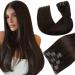Hetto brown clip in extensions real hair Remy extensions clip in real hair darkest brown extensions clip in hair recovery smooth #2 120g 45 cm 2-1 #2 darkest brown