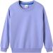 EISHOW 2 Pieces Unisex Boys Girls Cotton Thin Crewneck Sweatshirt Set | Purple+Light Blue | 7 Years - Buy Online on GoSupps.com