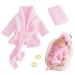 M&G House Newborn Photography Props Bathrobe Outfits Baby Photoshoot Props Robe Girl Baby Photo Prop Outfit Robe Bath Towel Costume Sets 0-6 Months(Pink) 01 Pink(0-6 Months)