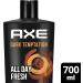 Unilever Germany Ax Dark Temptation 3in1 shower gel & shampoo for longlasting freshness and fragrance after showering dermatologically tested 700 ml - Buy Online on GoSupps.com