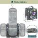 Pavilia Hanging Toiletry Bag | Travel Organizer for Toiletries & Cosmetics | Medium Floral Grey - Buy Online on GoSupps.com