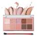 Erinde 10 Colors Eyeshadow Palette Makeup - Matte Shimmer Glitter Eye Shadow  Ultra-Blendable  High Pigmented  Natural-Looking Korean Eye Makeup  Pink Eyeshadow Palette with Brush  Rose Pink 03 Rose Pink