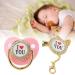 I Love You Series Bling Pacifier Set with Clip - Pink | Luxury Diamond Silicone Nipple for Newborn Baby - M Size Universal Pacifier - Buy Online on GoSupps.com