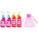 The Pink Stuff The Power Disinfectant Cleaner Multi Purpose Cleaning Spray 2Pk x 750ml + The Pink Stuff The Miracle Toilet Cleaner Gel 2Pk x 750ml + Our Gift for You: Organza Bag Size: 9x7x0.1cm