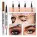 9705 2in1 Hilibrand Dual-Ended Eyebrow Pencil & Gel - 4-Pronged Ultra-Fine Waterproof & Long-Lasting (Dark Brown - Buy Online on GoSupps.com