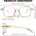Shop NULOOQ Retro Square Blue Light Glasses - Stylish Anti-Eyestrain Computer Glasses for Men & Women | Hexagon Design Rainbow Frame 50mm - Buy Online on GoSupps.com