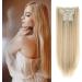EUPSIIU 23 Inch Long Straight Clip in Hair Extensions Synthetic Hair Extensions Hair Pieces for Women Blonde Hair Extensions Long Straight Blonde Hair Piece Seamless Hair Extensions (gold) - Buy Online on GoSupps.com