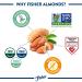 Fisher Whole Almonds 6 oz - Unsalted Low Carb Snack | Gluten Free, Non-GMO, Keto, Paleo, Vegan Friendly - Buy Online on GoSupps.com