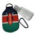 Kenya Flag Neoprene Sanitizer Holder 30ml Empty Leak Proof Reusable Flip Cap With Snap Hooks