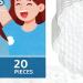 20 Pack Absorbent Pads for Women Daily Protection Soft Waterproof Breathable Pads for Clothes Travel Summer Personal Care 46g White - Buy Online on GoSupps.com