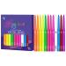 Veeteah Set of 12 fast-drying waterproof highly pigmented long-lasting fluorescent rainbow-colored UV eyeliners