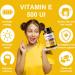 Vitamin E 500 IE - 200 Capsules | Pure Gluten-Free Heavy Metal-Free | Immune Support & Heart Health - Buy Online on GoSupps.com