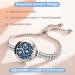 Essential Oil Diffuser Bracelet Set for Women - Aromatherapy Jewelry with 12 Refill Pads - Gift for Mom, Daughter, Girlfriend - Adjustable - Silver - Buy Online on GoSupps.com