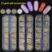 Fashion 3D Decoration Mixed Style Metallic Decor Gold Moon Star Beads Rivet Studs Mix Metal Nail Art Decoration(06) Style06 - Buy Online on GoSupps.com