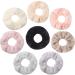 8 Pieces Towel Microfiber Scrunchies Hair Drying Scrunchies Soft Microfiber Thick Fuzzy Scrunchy Ponytail Holder Hair Ties for Wet and Dry Hair