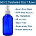 Blue Glass Spray Bottles - 4oz, Set of 2 for Oils, Beauty, Cleaning, Aromatherapy - Refillable, Portable Misters with Caps and Labels - Buy Online on GoSupps.com
