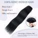 Clip In Extensions Real Hair - Thick 1PC 5 Clips Soft & Smooth 7A Human Hair 35cm-75g Raven Black - Buy Online on GoSupps.com