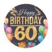 Dekora Happy 60 Birthday Wafer Disc for Cake Edible Cake Topper for Birthday Cake Round 20 CM